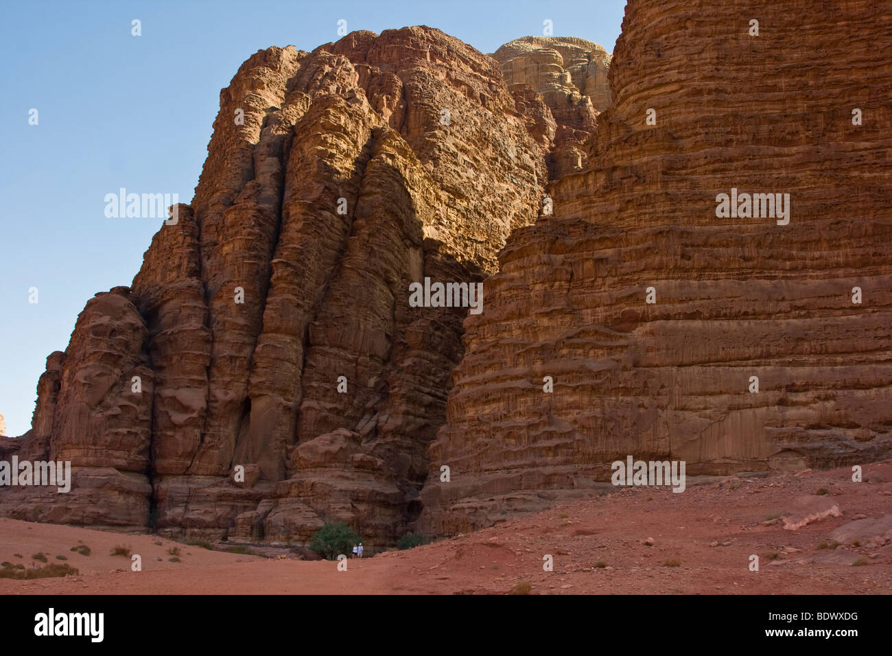 Khazali Canyon di Wadi Rum Giordania Foto Stock