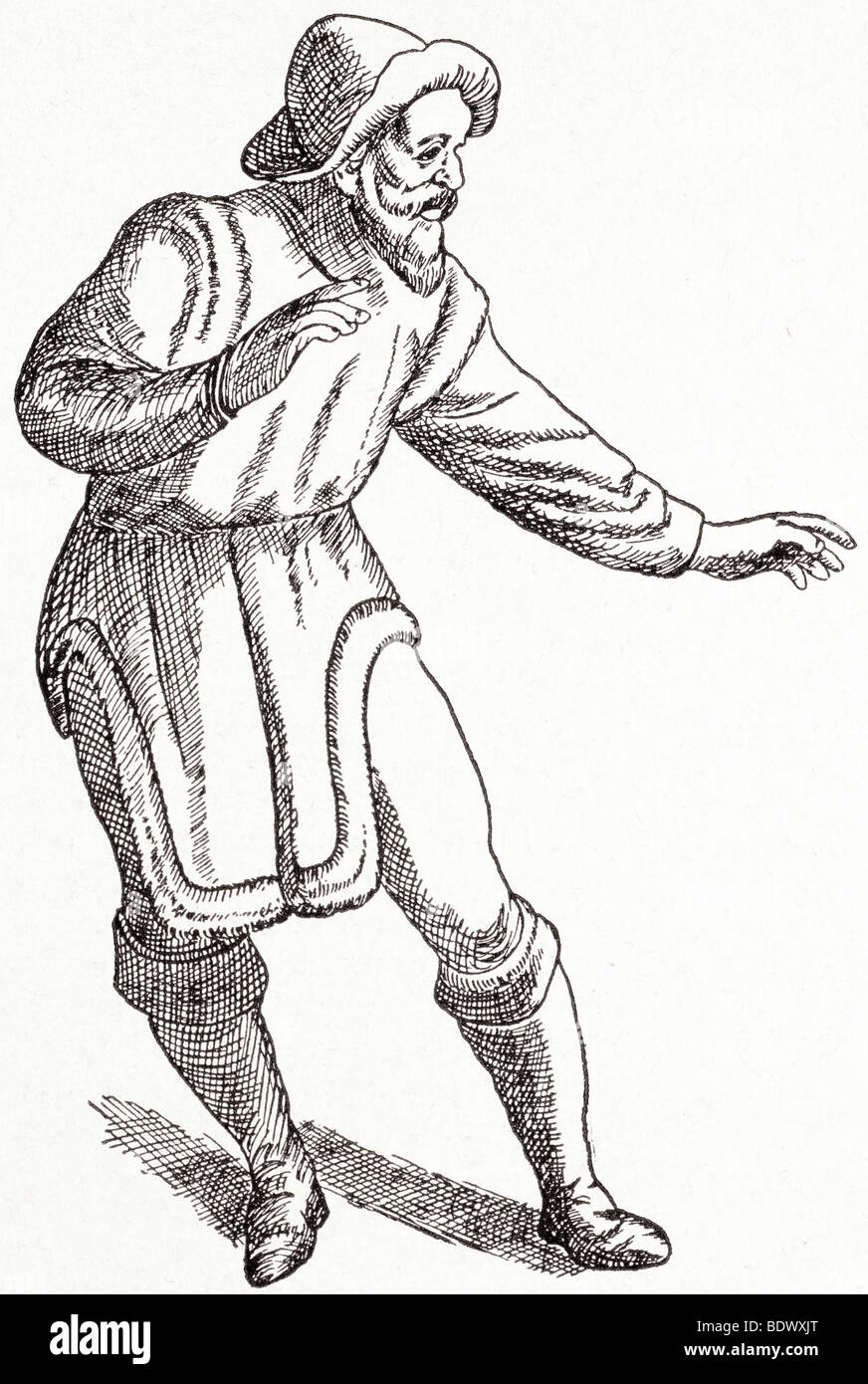 Costume di un giudeo di Svevia inizi del XVII secolo Foto Stock