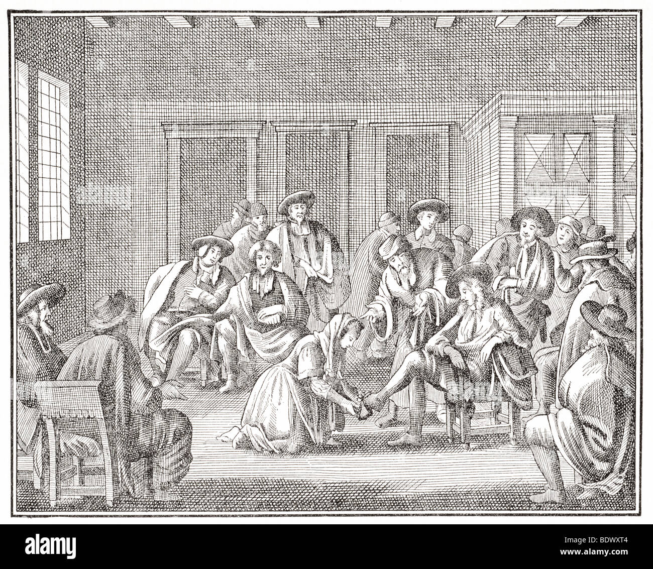 Scena halizah in Olanda i primi anni del XVIII secolo Foto Stock