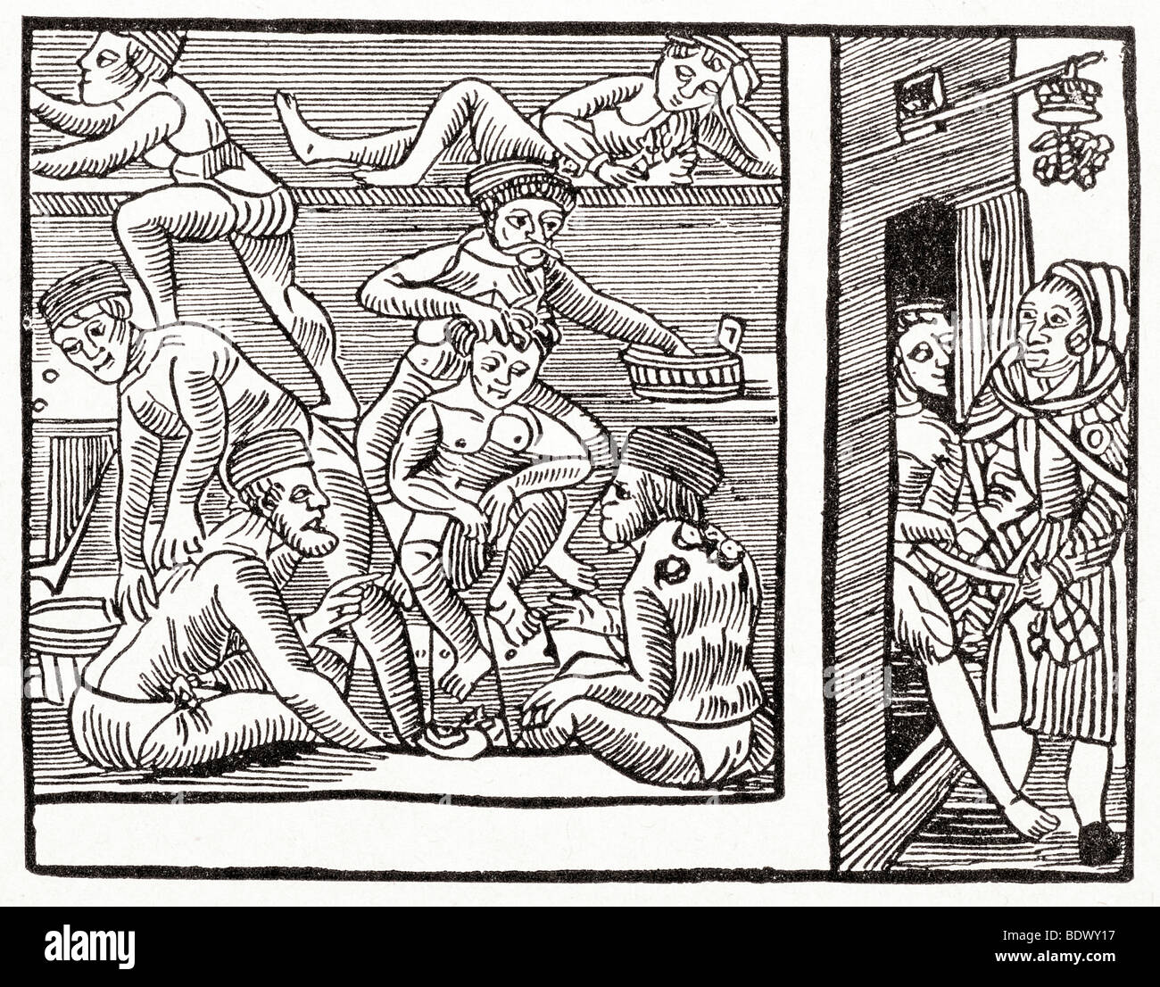 Bagno ebraico del XVI secolo Foto Stock