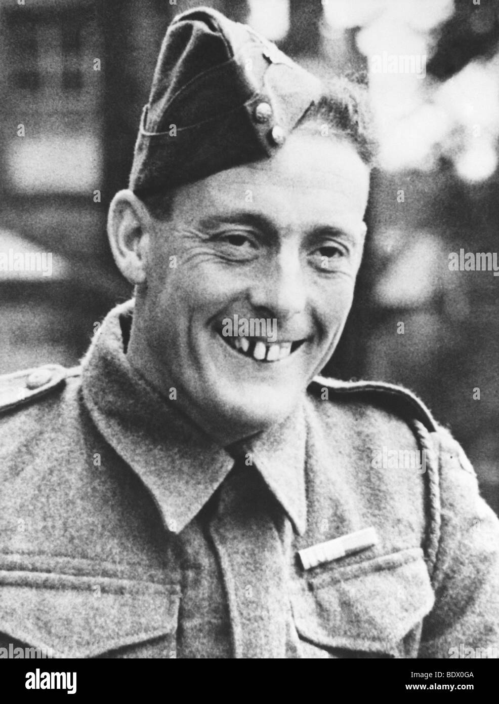SGT MAJOR STANLEY HOLLIS VC - ha vinto il suo premio per una serie di attacchi a mano singola attacchi su strongpoints il 6 giugno 1944 Foto Stock