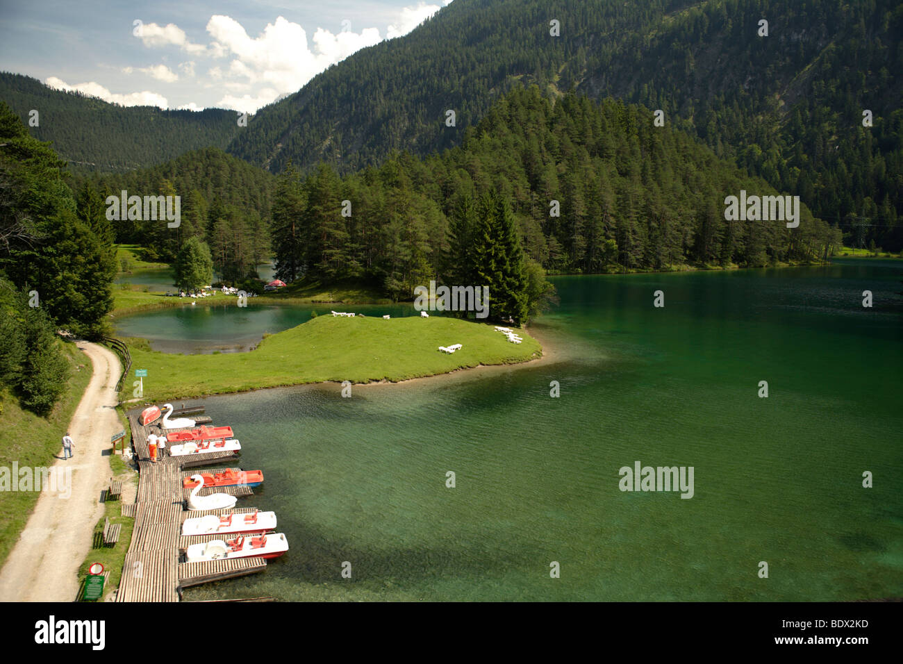 Natur ,Fernsteinsee, Waldsee, Fernstein, Tirolo, sterreich,l'Europa Foto Stock