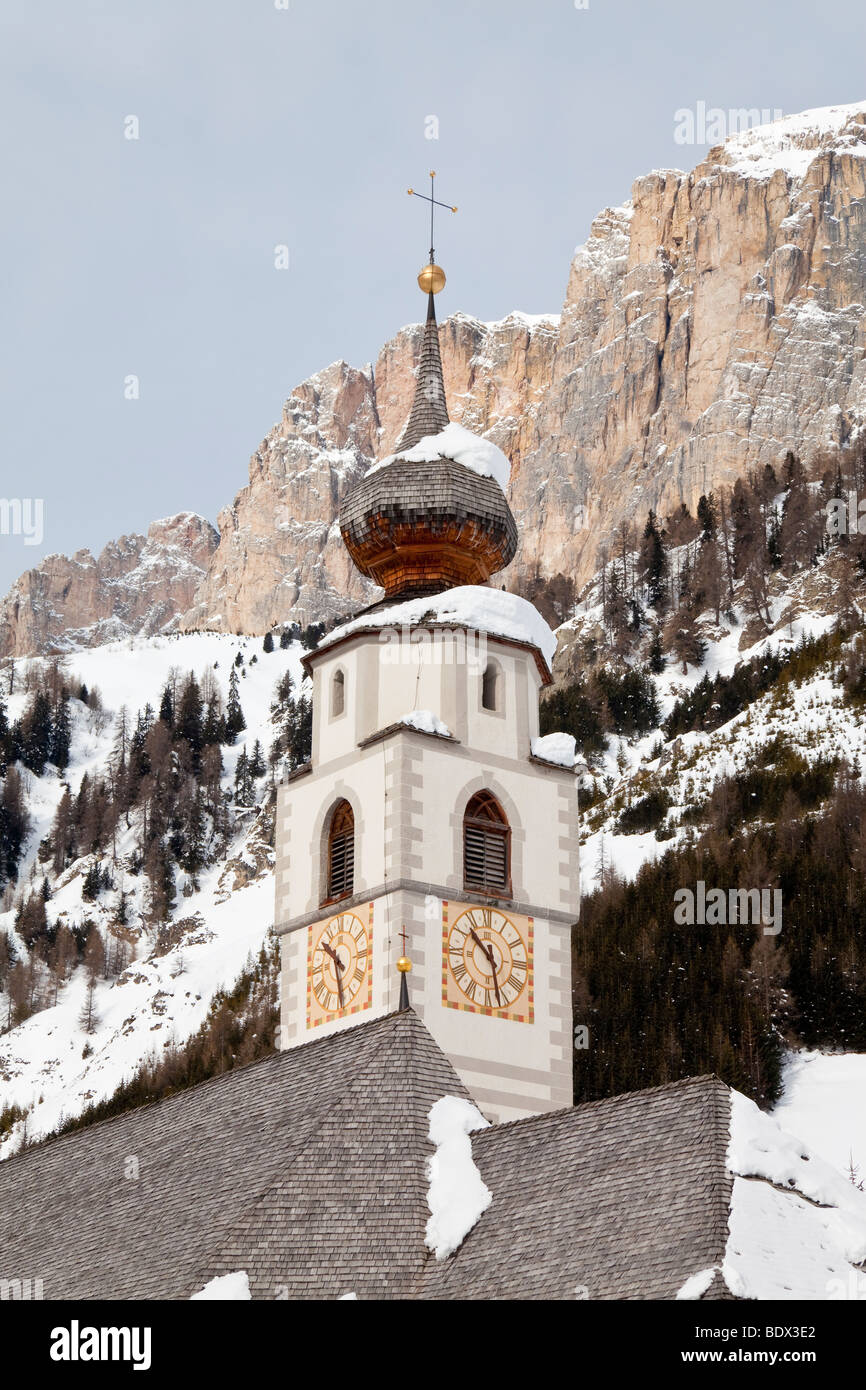 Colfosco, Badia, Dolomiti, Alto Adige, Trentino Alto Adige, Italia Foto Stock