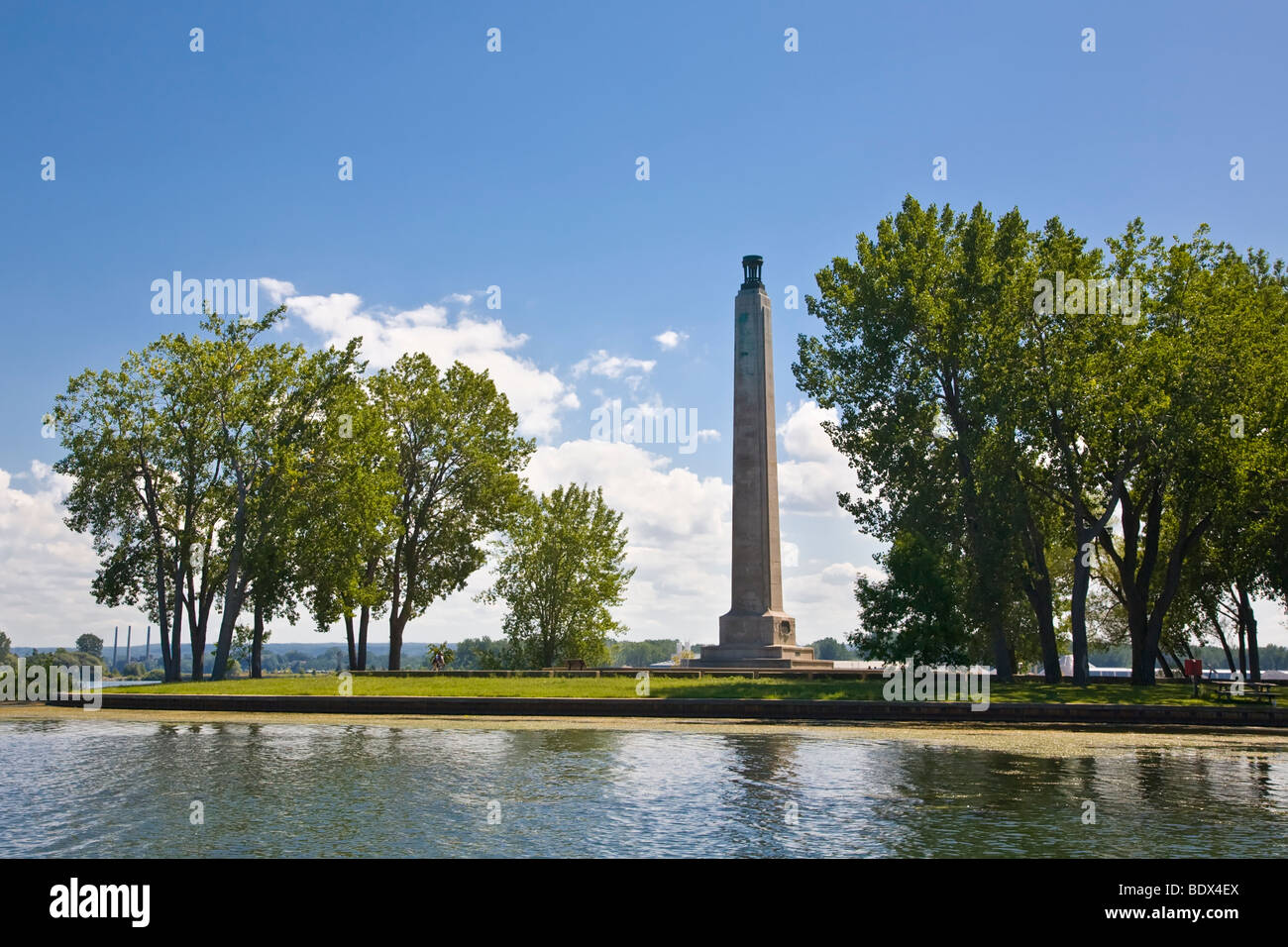 Perry Monumento sul Lago Erie in Presque Isle State Park di Erie in Pennsylvania, Stati Uniti Foto Stock