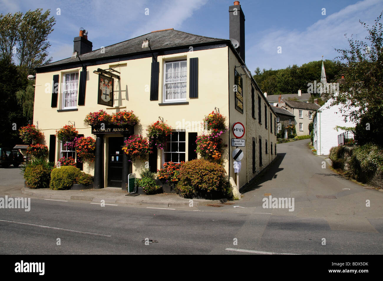 Pub Inglesi esterno del Copley Arms pub a Hessenford vicino a Torpoint in Cornwall Inghilterra REGNO UNITO Foto Stock