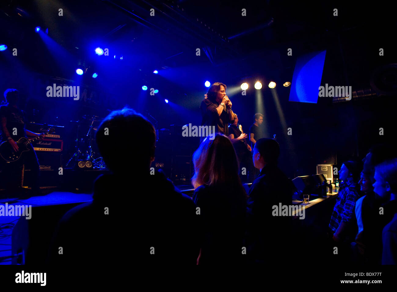 Stati Uniti rock band Hermano performing live in Schueuer concert house, Lucerna, Svizzera Foto Stock