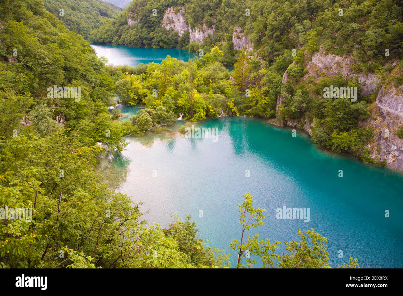 Plitvicka Jezera, il Parco Nazionale dei Laghi di Plitvice, Lika-Senj Affitto, Croazia, Europa Foto Stock