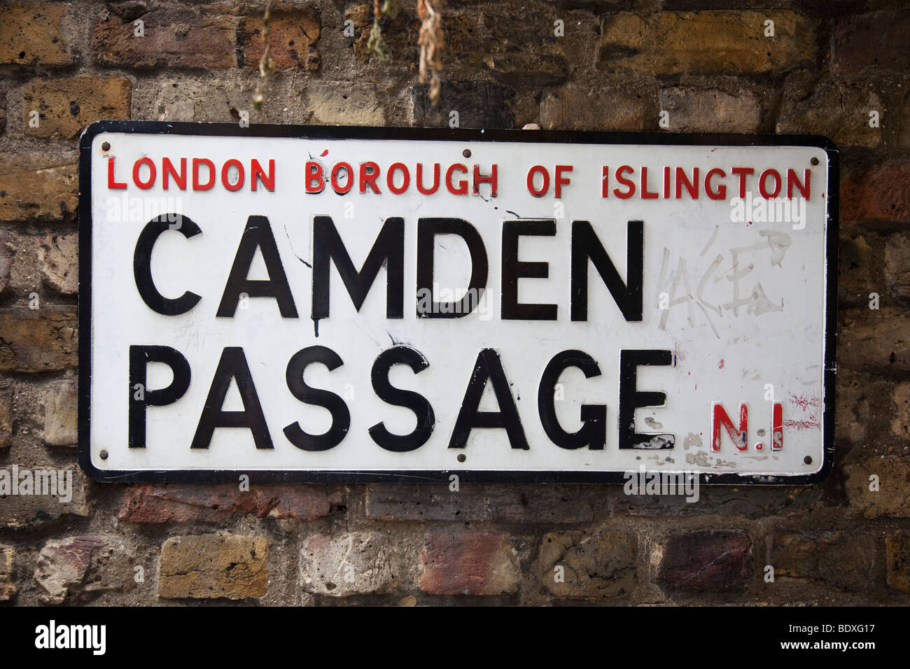 Passaggio di Camden antico mercato, Islington, Londra. Foto Stock