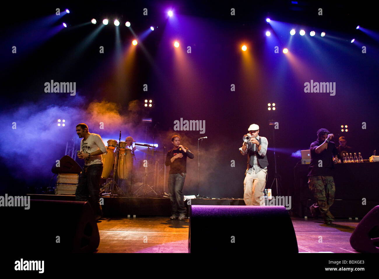 Banda cubano Orishas performing live nel Municipio di Lucerna al KKL, Lucerna, Svizzera, Europa Foto Stock