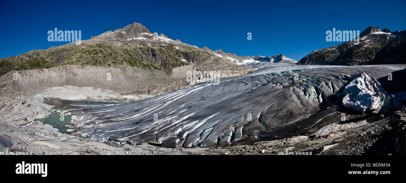 Ghiacciaio del Rodano, 2009, Canton Uri, Svizzera, Europa Foto Stock