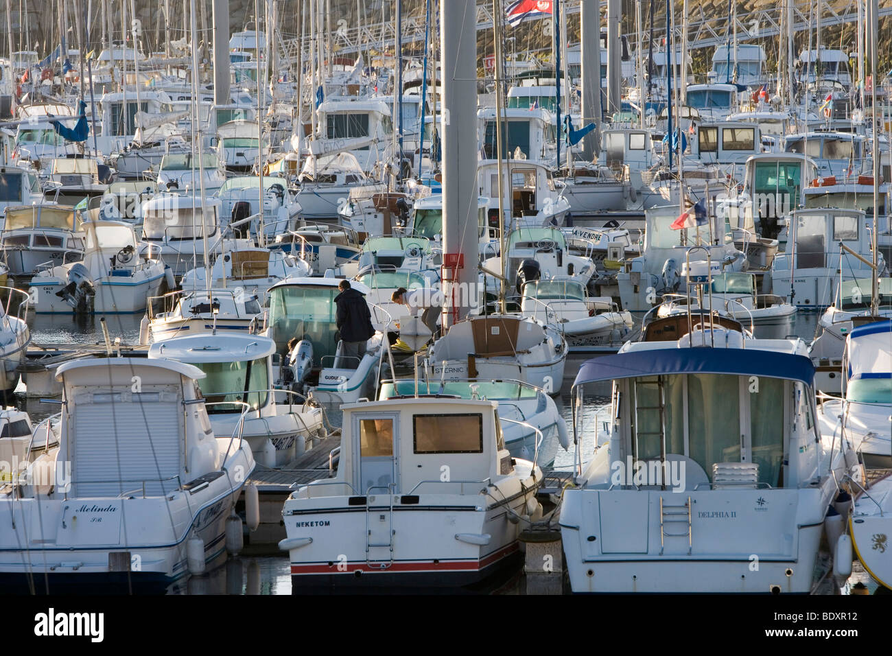 Francia, Bretagna, Saint-Quay-Portrieux, Porto en eau profonde Foto Stock