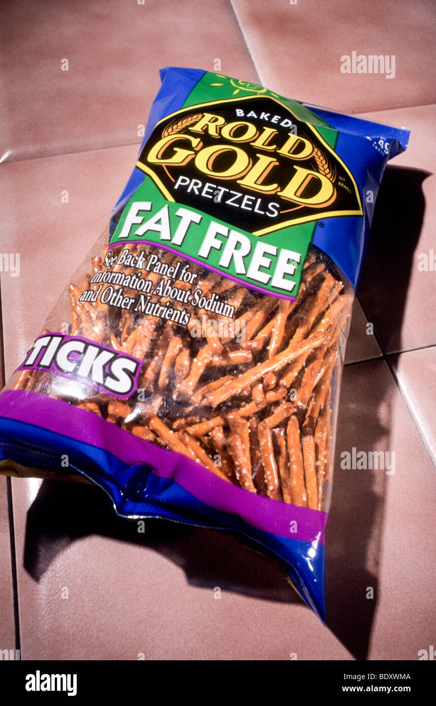 Oro rold grassi liberi pretzel Foto Stock