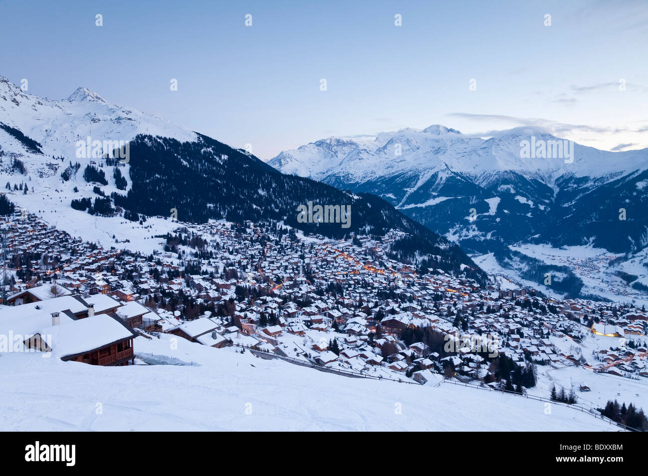 Verbier, Vallese, quattro valli regione, Alpi Bernesi, Svizzera Foto Stock