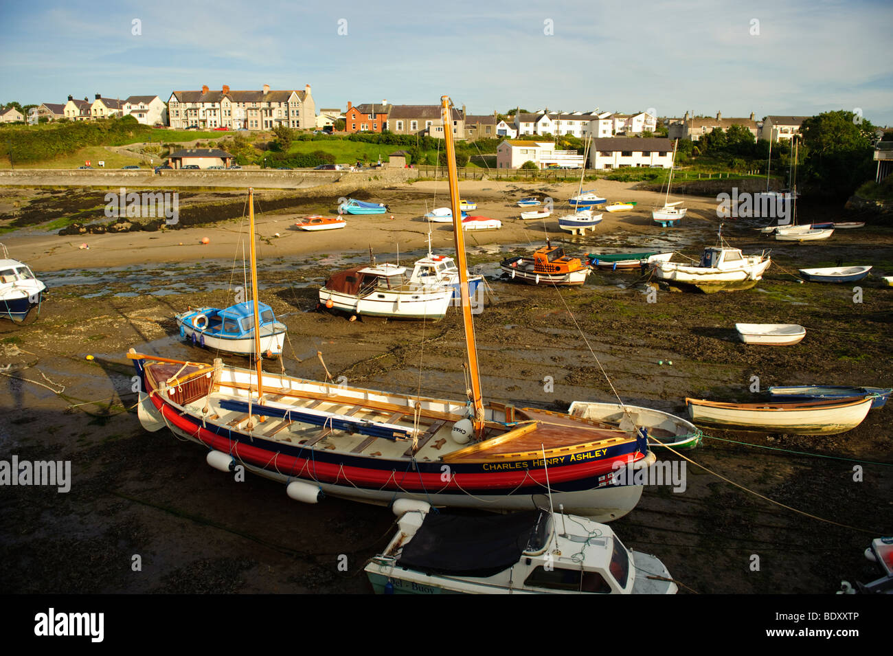 Cemaes villaggio ed un porto a bassa marea Anglesey, Ynys Mon, Galles del  Nord, Regno Unito Foto stock - Alamy