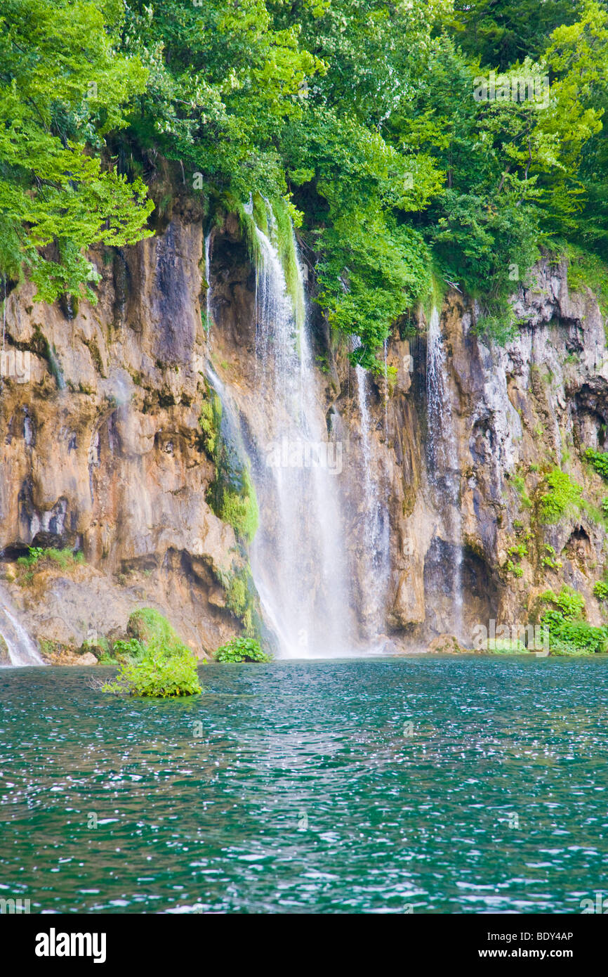 Cascate, Plitvicka Jezera, il Parco Nazionale dei Laghi di Plitvice, Lika-Senj Affitto, Croazia, Europa Foto Stock