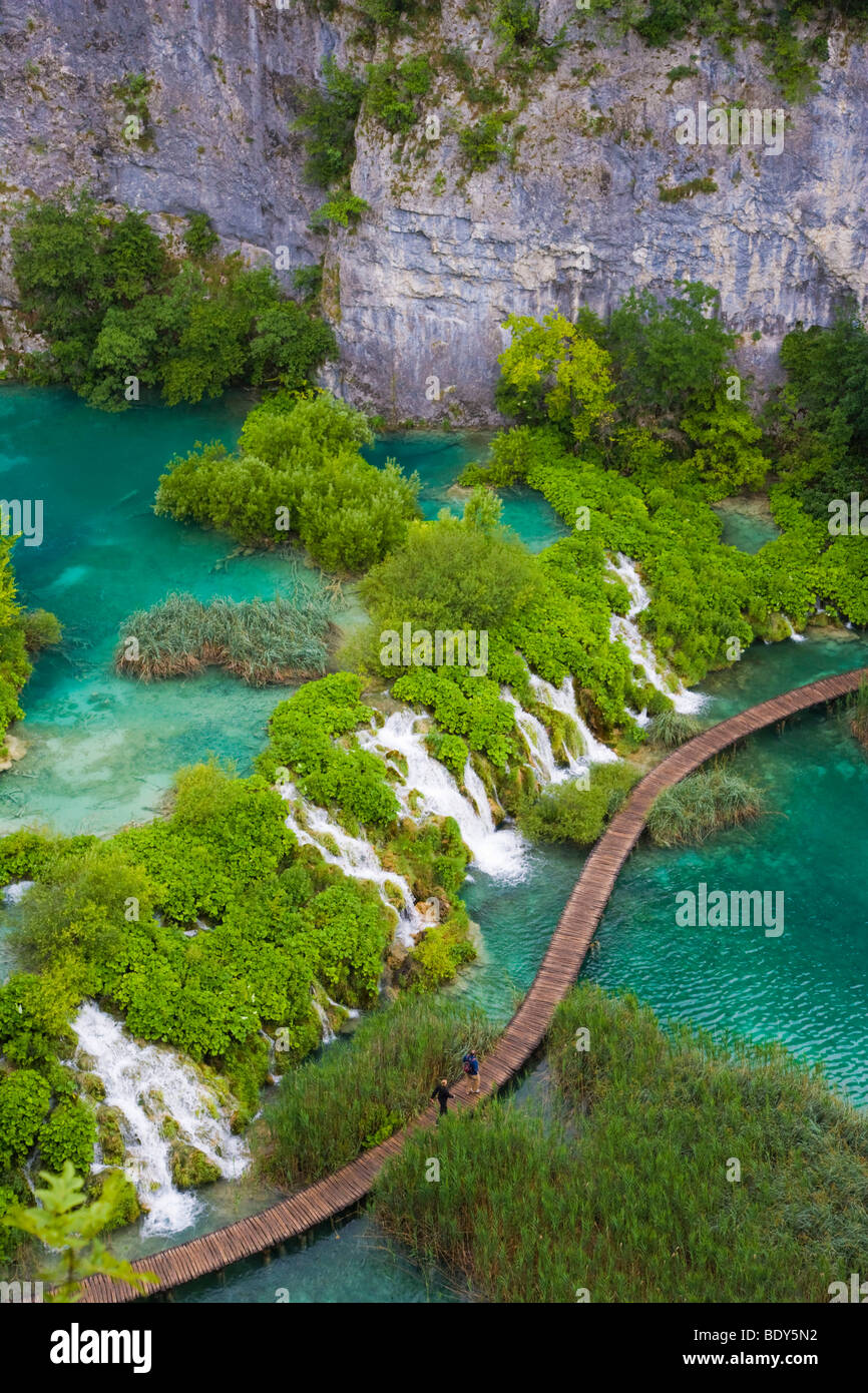 Plitvicka Jezera, il Parco Nazionale dei Laghi di Plitvice, Lika-Senj Affitto, Croazia, Europa Foto Stock