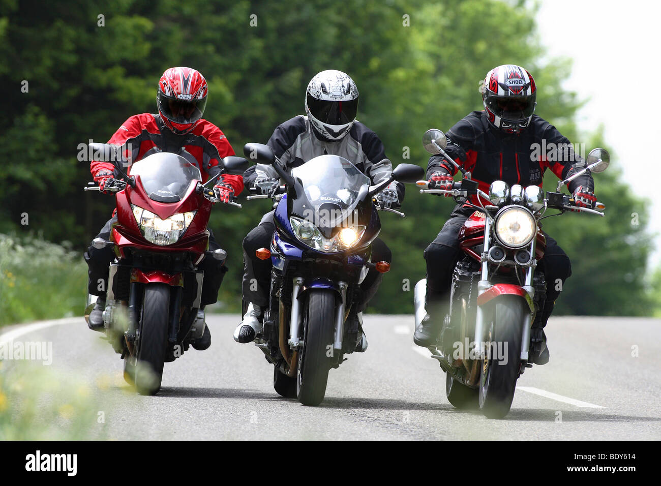 Suzuki Bandit motocicli in movimento Foto Stock