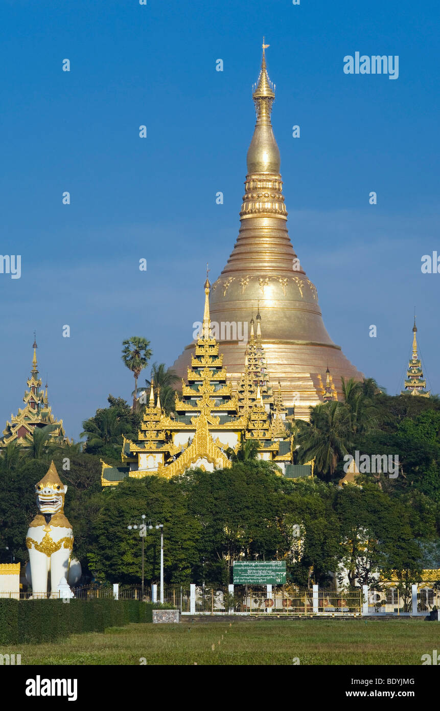 Stupa dorato di Shwedagon pagoda, Rangoon, Yangon, Birmania, birmania, myanmar, Asia Foto Stock