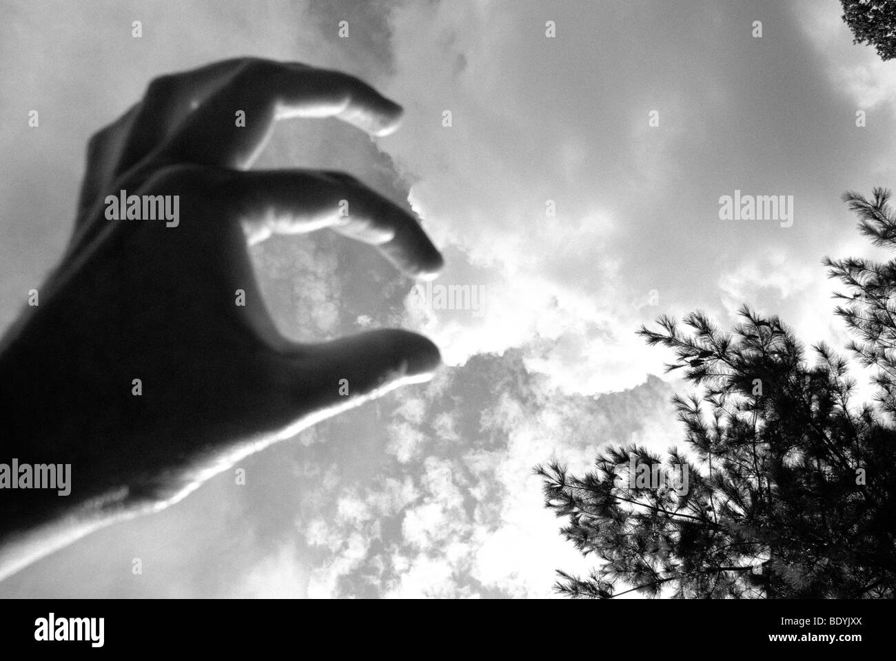 Toccare una nuvola Foto Stock