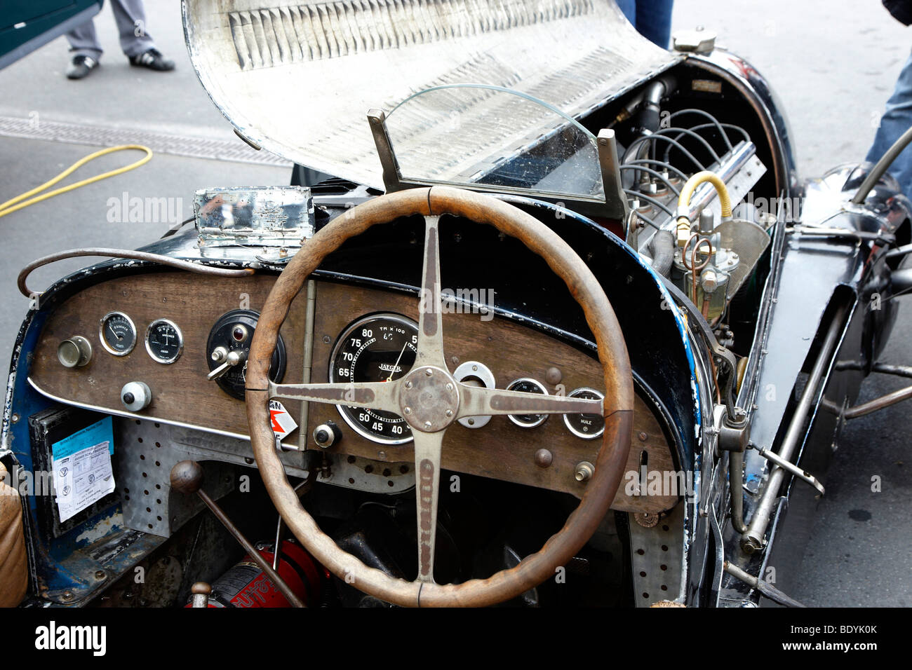 AvD vintage Car Grand Prix, Nuerburgring race track 2009, Bugatti Grand Prix Car, costruito nel 1937 Foto Stock