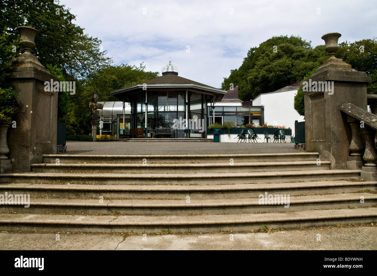 Dh Candie Park st peter port guernsey Bandstand cafe Candie Park Gardens coffee shop Foto Stock