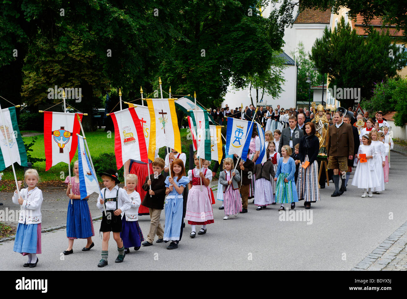 Kiliansfest, Festival di san Kilian, Bad Heilbrunn, Loisach, Toelz regione Baviera superiore Foto Stock