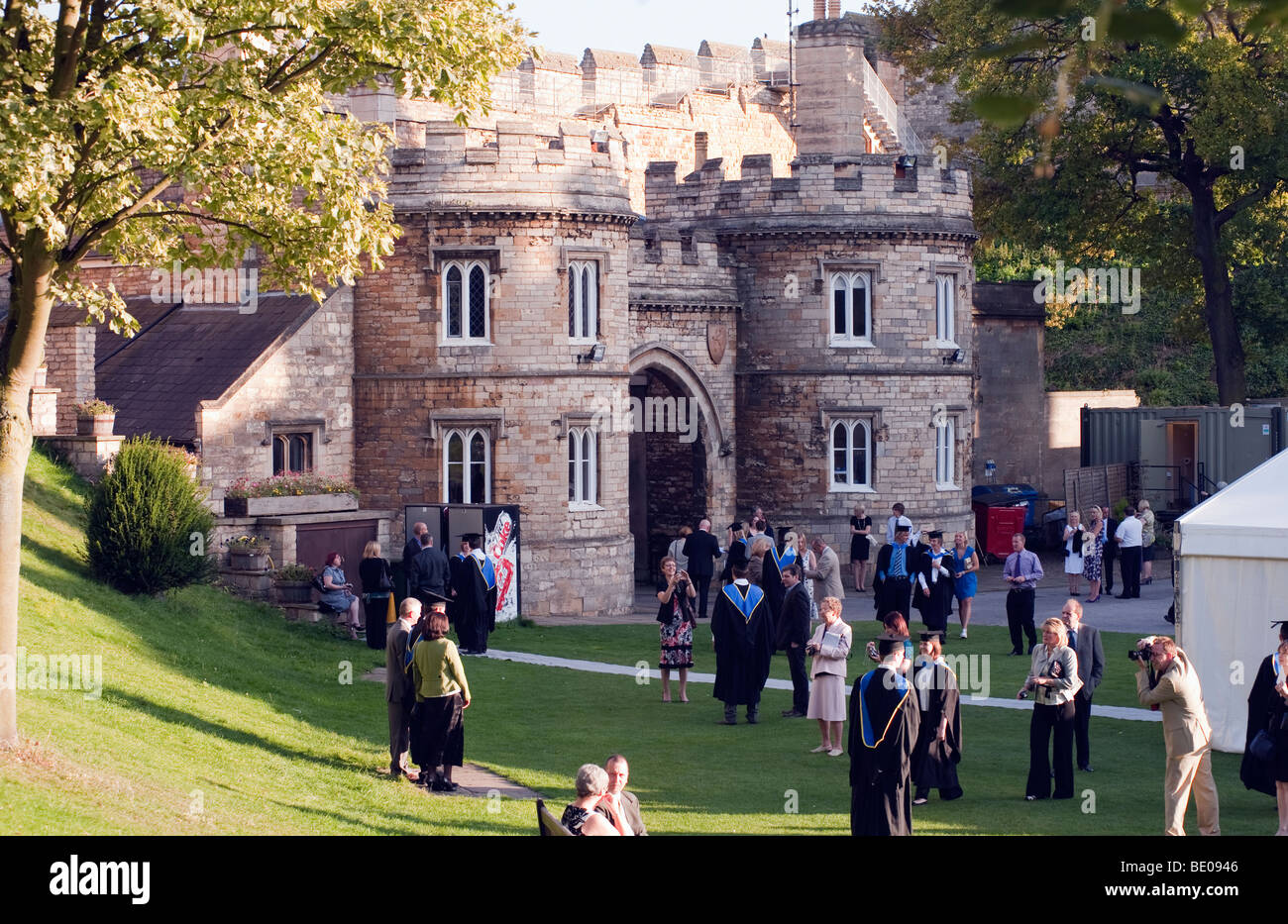 Il giorno di graduazione all'interno di 'Lincoln Castle',lincolnshire,Inghilterra,'Gran Bretagna','Regno Unito',UK,GB,UE Foto Stock