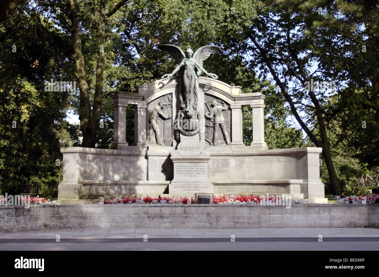 Gli ingegneri di Titanic Memorial, Southampton, Hampshire, Inghilterra Foto Stock