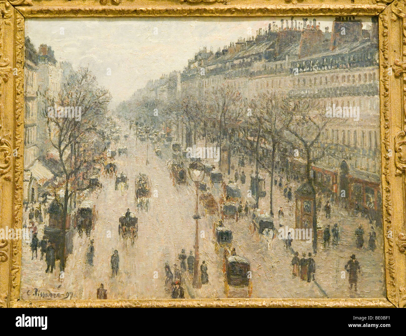 Il Boulevard Montmartre da Camille Pissarro (1897) presso il Metropolitan Museum of Art di New York City STATI UNITI D'AMERICA Foto Stock