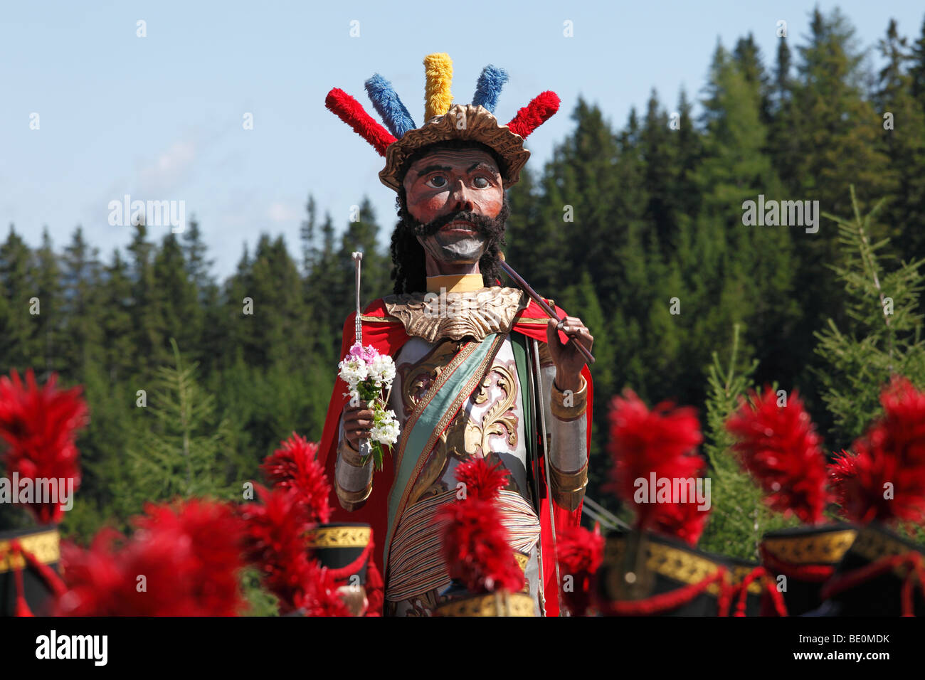 Sansone da San Michele, Sansone parade, Lungau, stato di Salisburgo, Austria, Europa Foto Stock