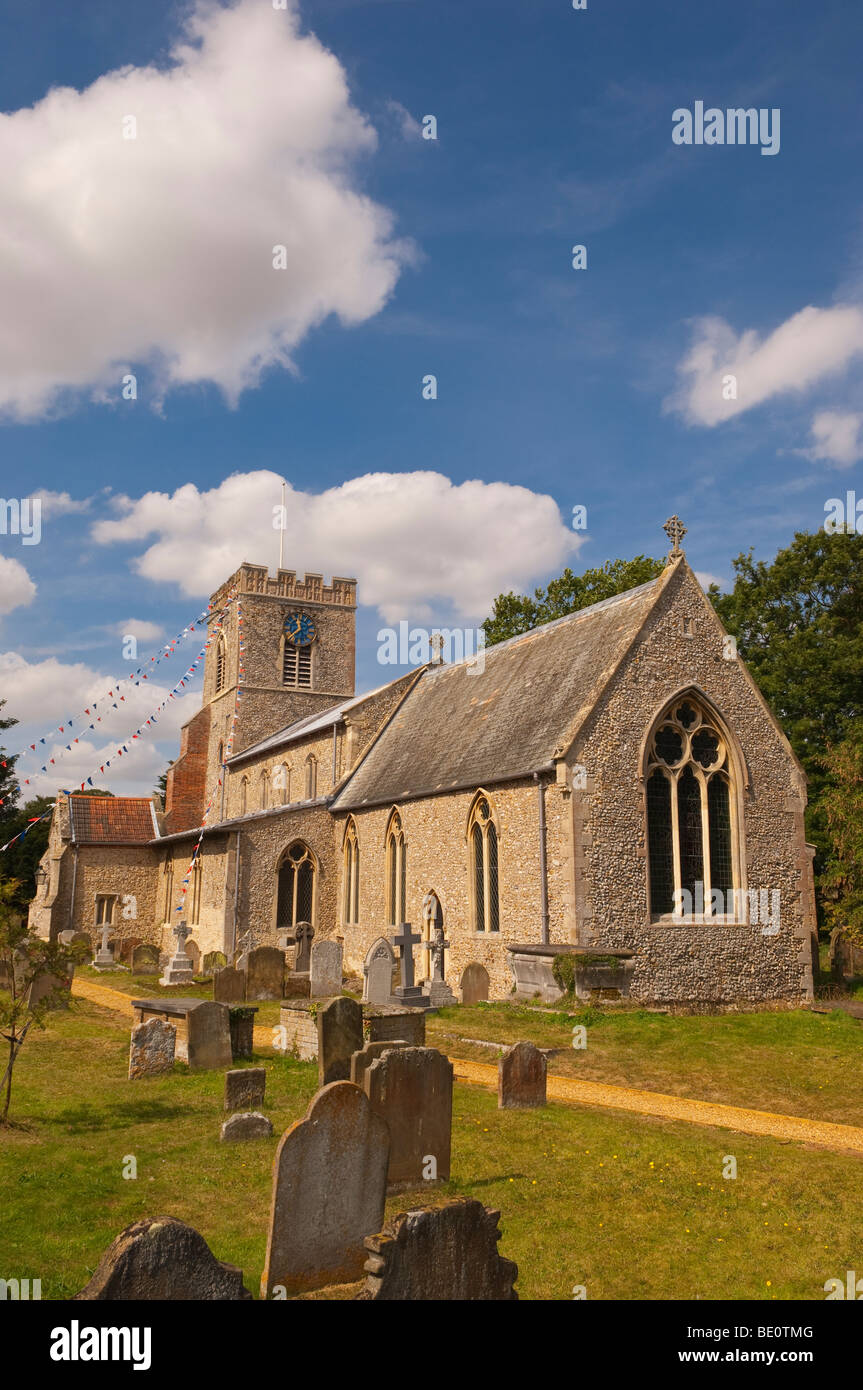 La chiesa di Santa Maria in Burnham Westgate , a Burnham Market , North Norfolk , Regno Unito Foto Stock
