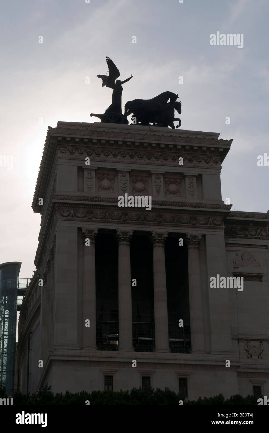 Statua del monumento a Vittorio Emanuele II Foto Stock