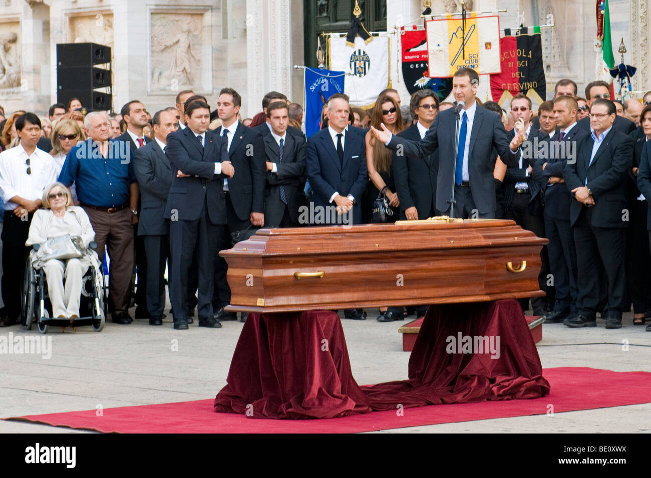 Fabio Fazio, il funerale di Mike Bongiorno, Milano, Italia, 12 settembre 2009 Foto Stock