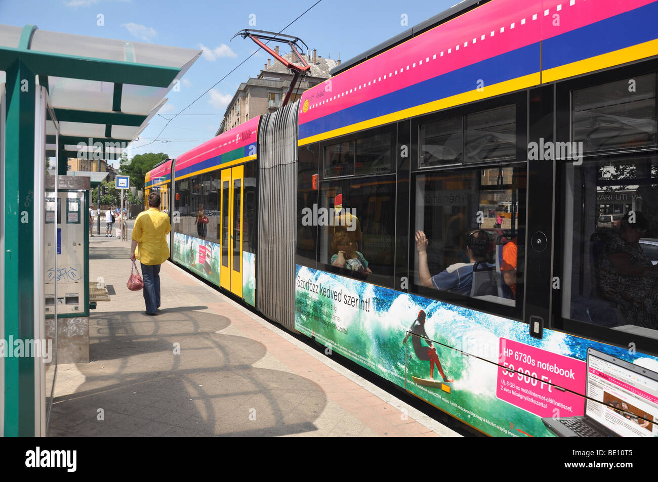 Europa orientale, Ungheria, Budapest, Tram Foto Stock