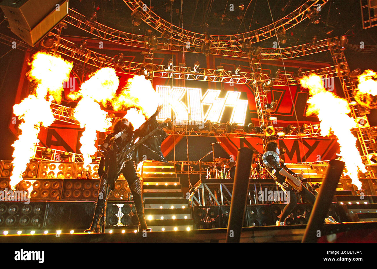 KISS - US Heavy Metal Group nel 2003 Foto Stock