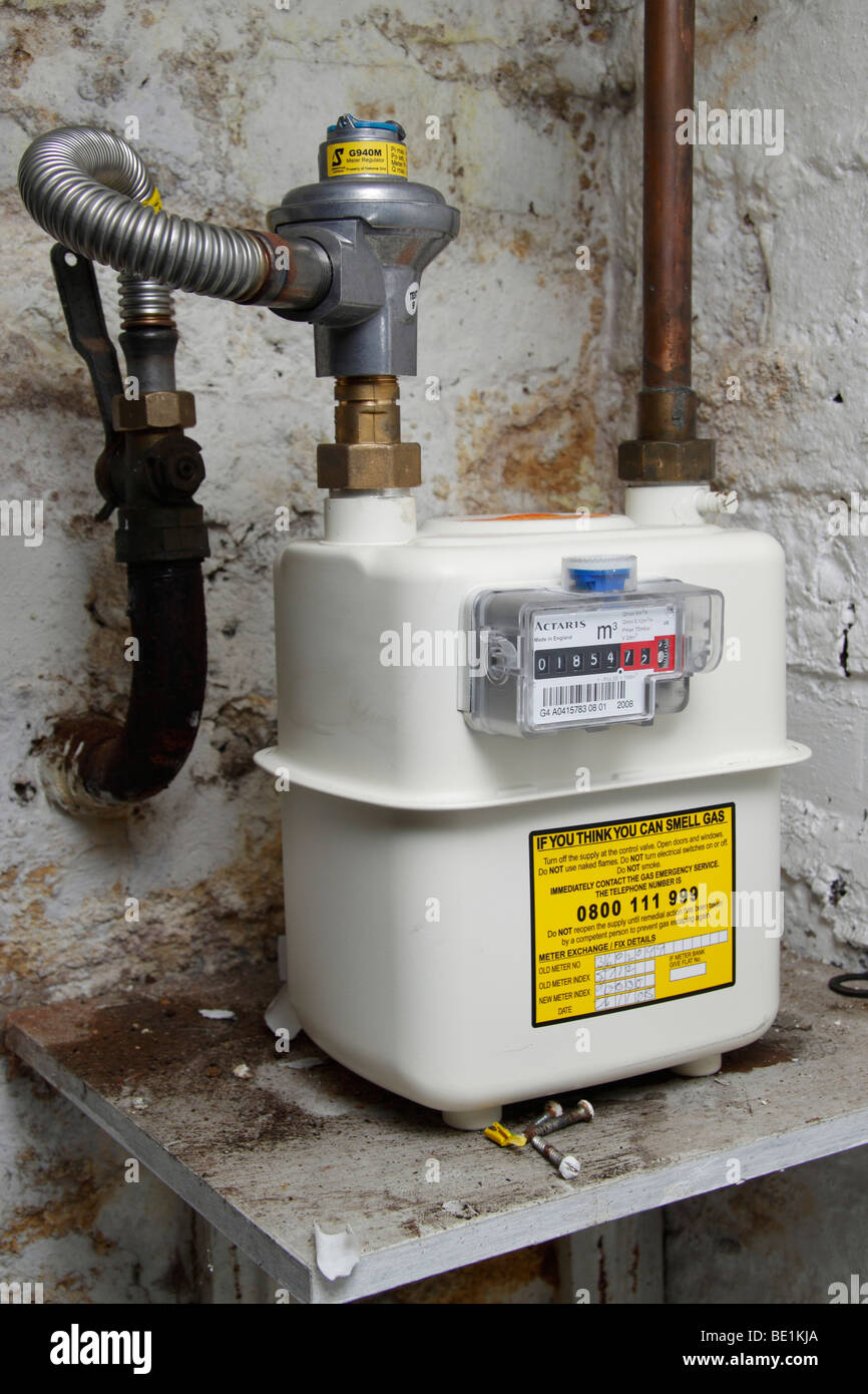 Contatore del gas Foto Stock