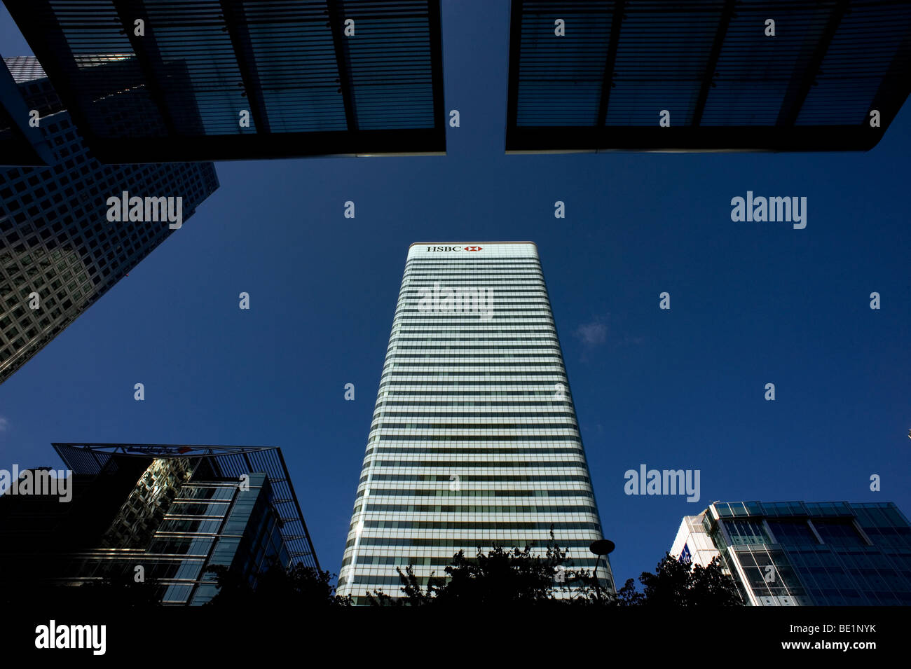 Canary Wharf uffici, Isle of Dogs, Londra, Gran Bretagna. HSBC Bank HQ. Barclays Bank. 2009 0 Foto Stock