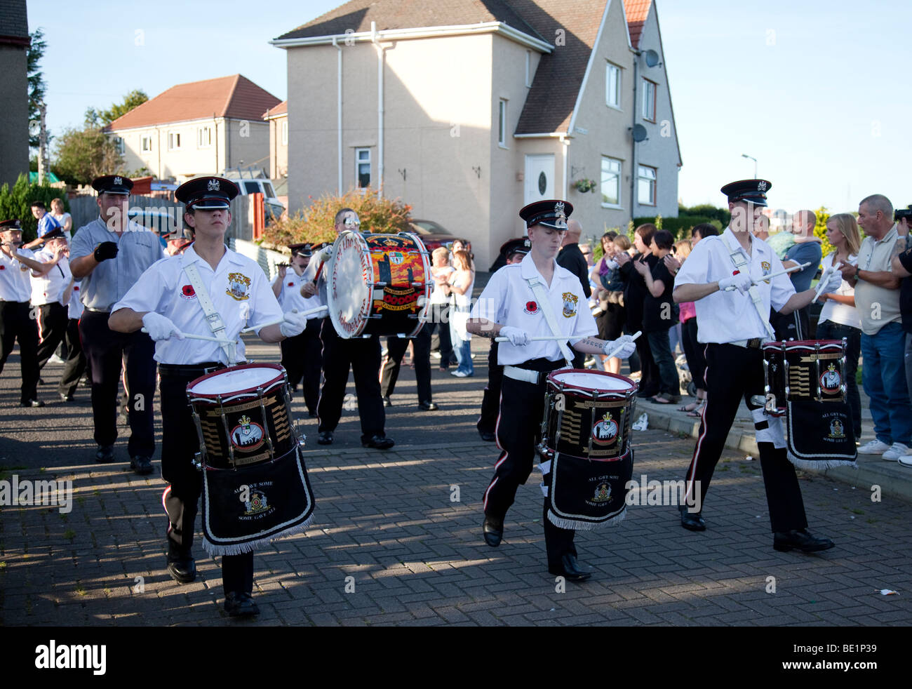 Lealisti Marching Band in Kilwinning, Ayrshire, in Scozia Foto Stock