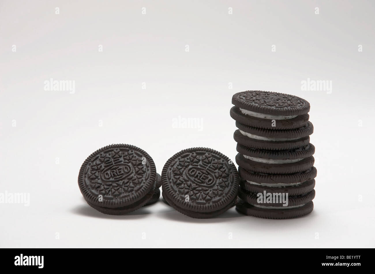 Oreos pile Foto Stock