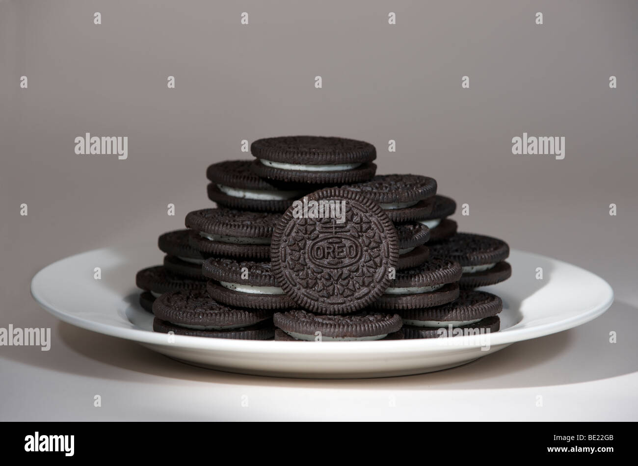 Oreos pile Foto Stock