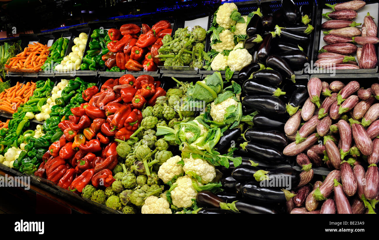 Ortaggi freschi per la vendita Foto Stock