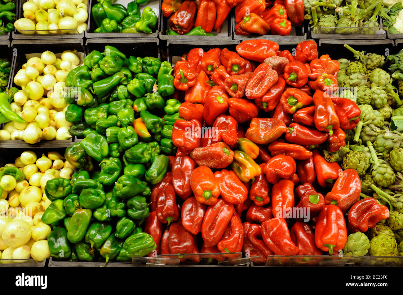 Ortaggi freschi per la vendita Foto Stock