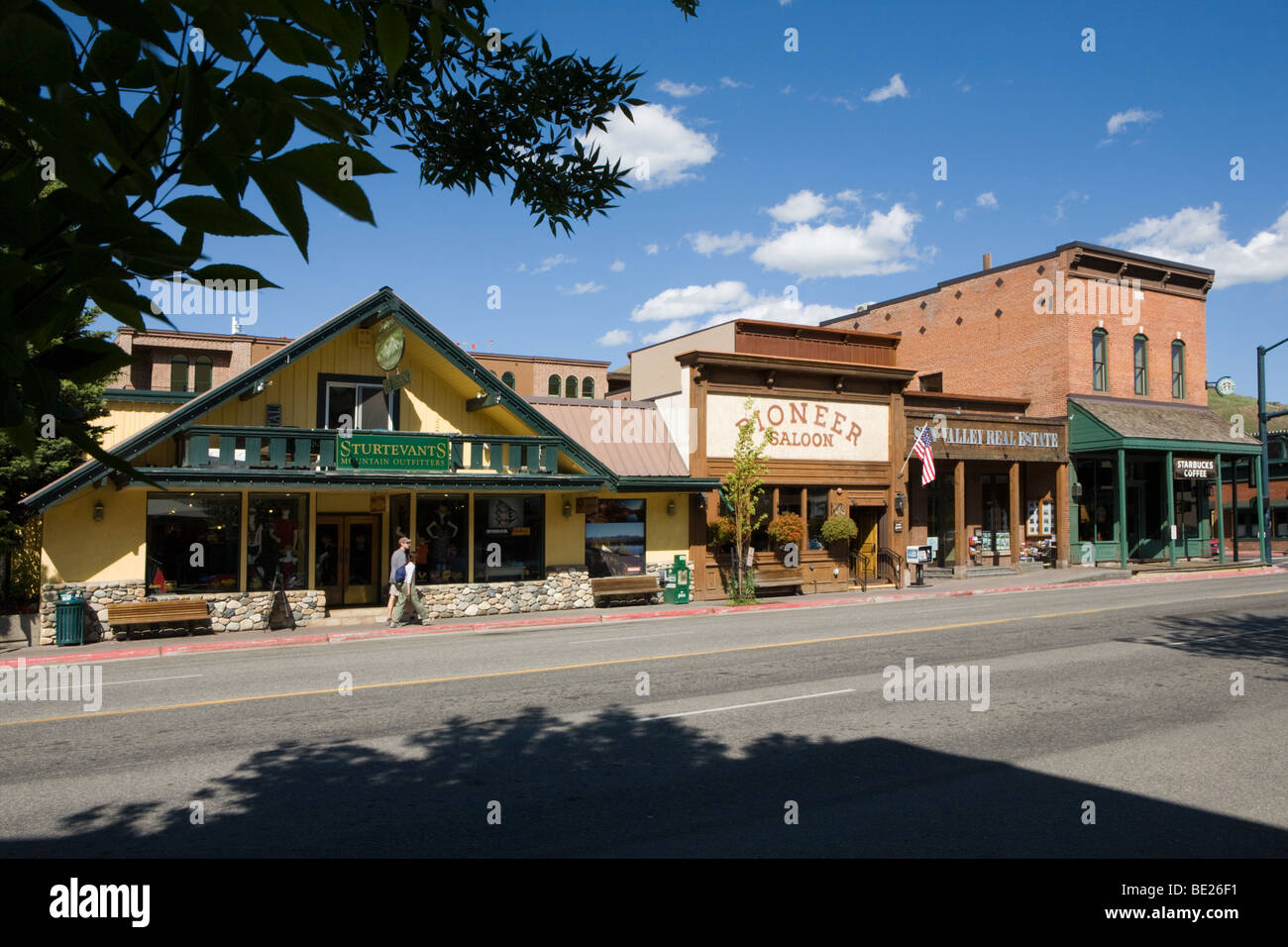 Quartiere degli affari di Sun Valley, Idaho Foto Stock