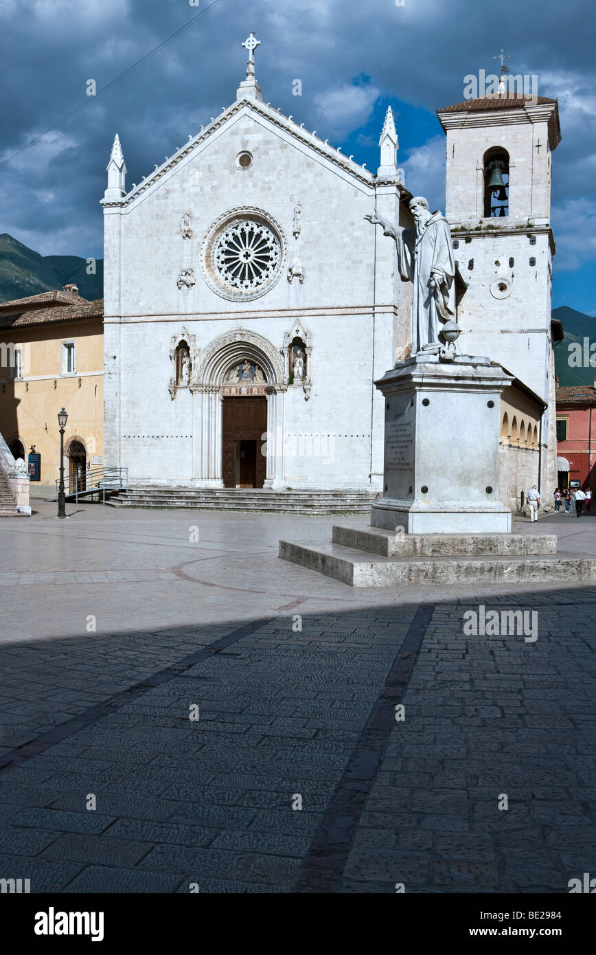 L'Italia,Umbria,Norcia,S.Benedetto Basilica Foto Stock