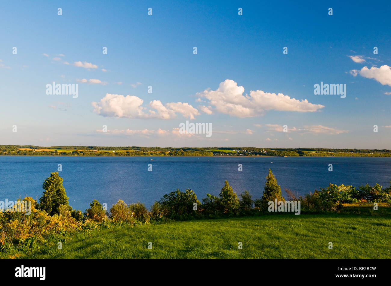 Fiume San Lorenzo Mauricie regione provincia del Québec in Canada Foto Stock