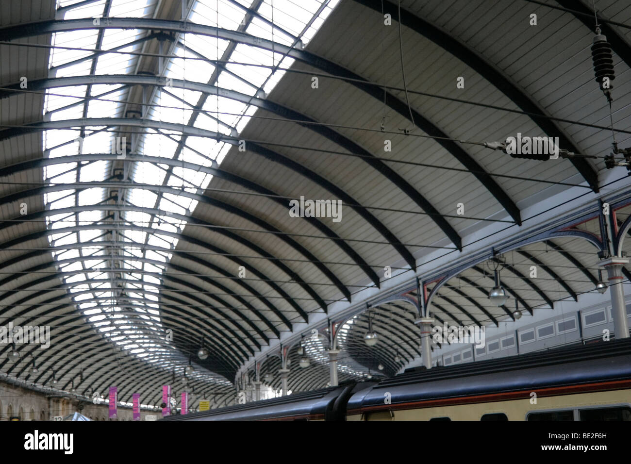 Trainshed tetto, la stazione centrale di Newcastle Foto Stock