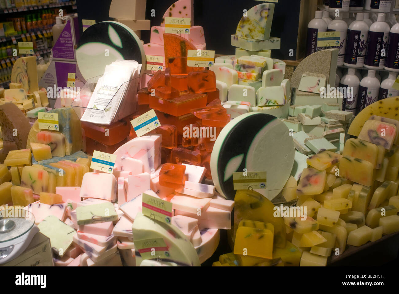 Hugo Naturals saponi artigianali in un supermercato Whole Foods supermercato in New York Foto Stock