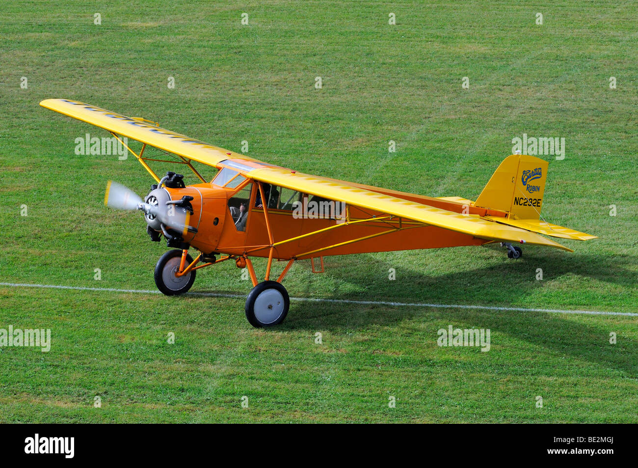 Curtiss-Wright C10 ad alta-wing, il più grande d'Europa incontro dei piani vintage a Hahnweide, Kirchheim-Teck, Baden-Wuerttemberg, germe Foto Stock