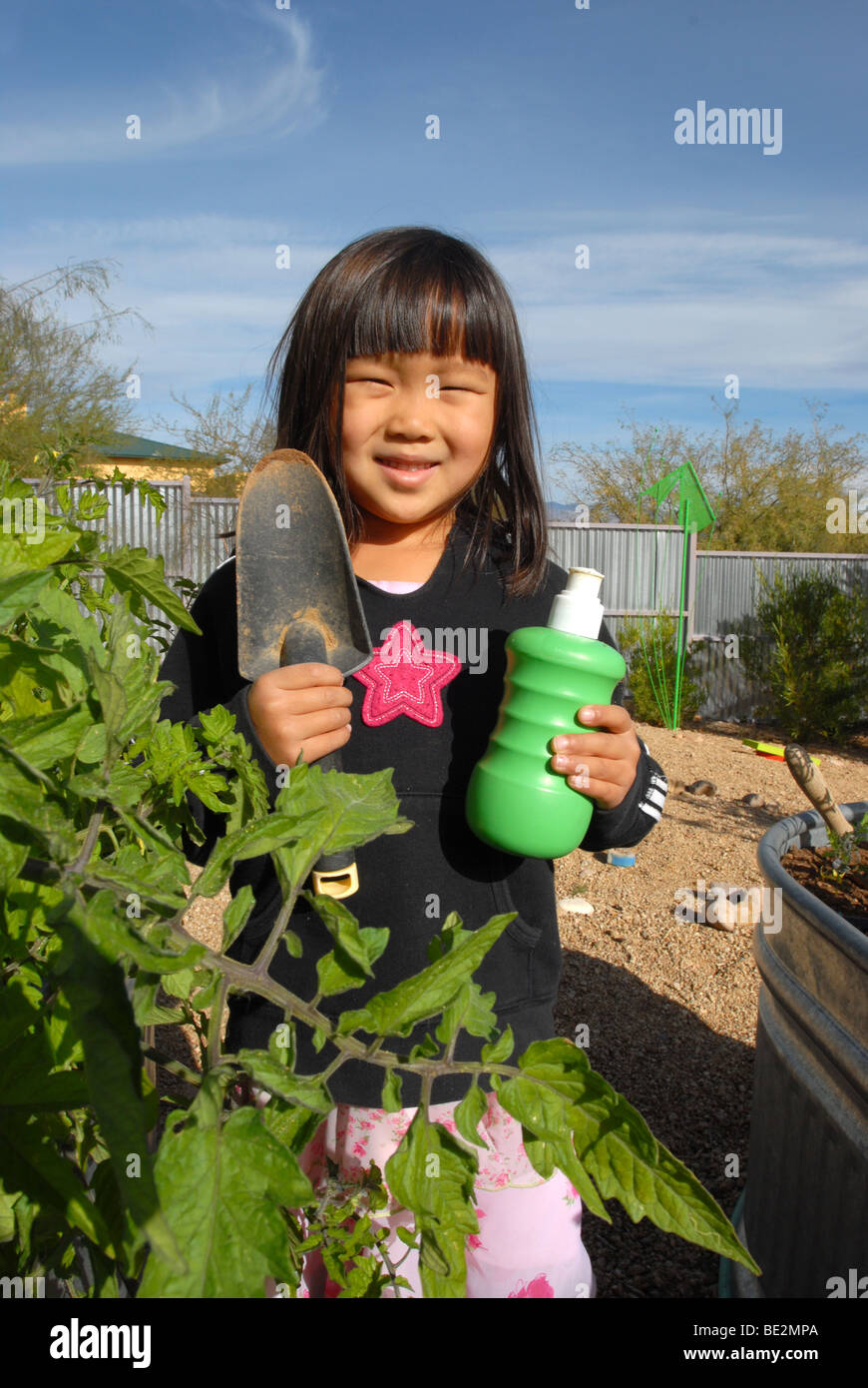 Civano comunità Scuola di Tucson, Arizona, USA, ha vinto il primo premio in un concorso nazionale come la scuola più verde in America. Foto Stock