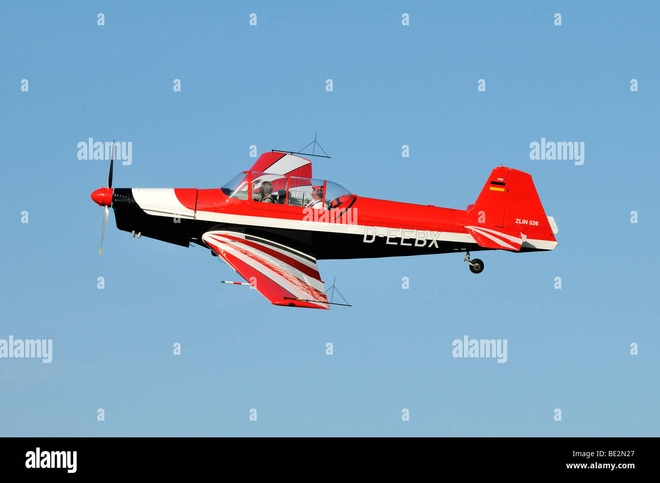 Ceca e sport aerei acrobatici Zlin Z-526, in Europa la più grande riunione dei piani vintage a Hahnweide, Kirchheim-Teck, Baden- Foto Stock